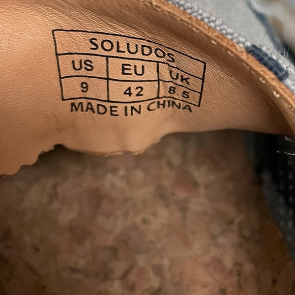 Soludos Striped Convertible Sneakers Size 9 - Picture 3 of 12